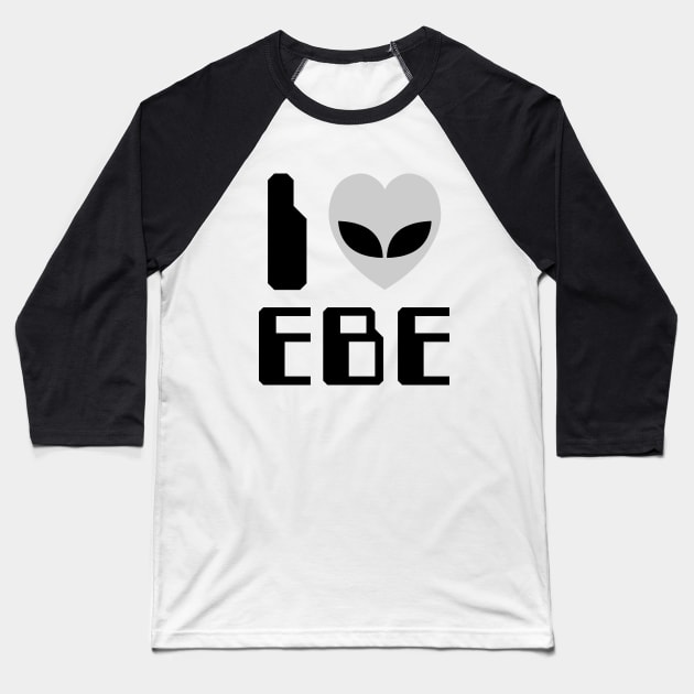 I Heart [Love] EBE Baseball T-Shirt by tinybiscuits